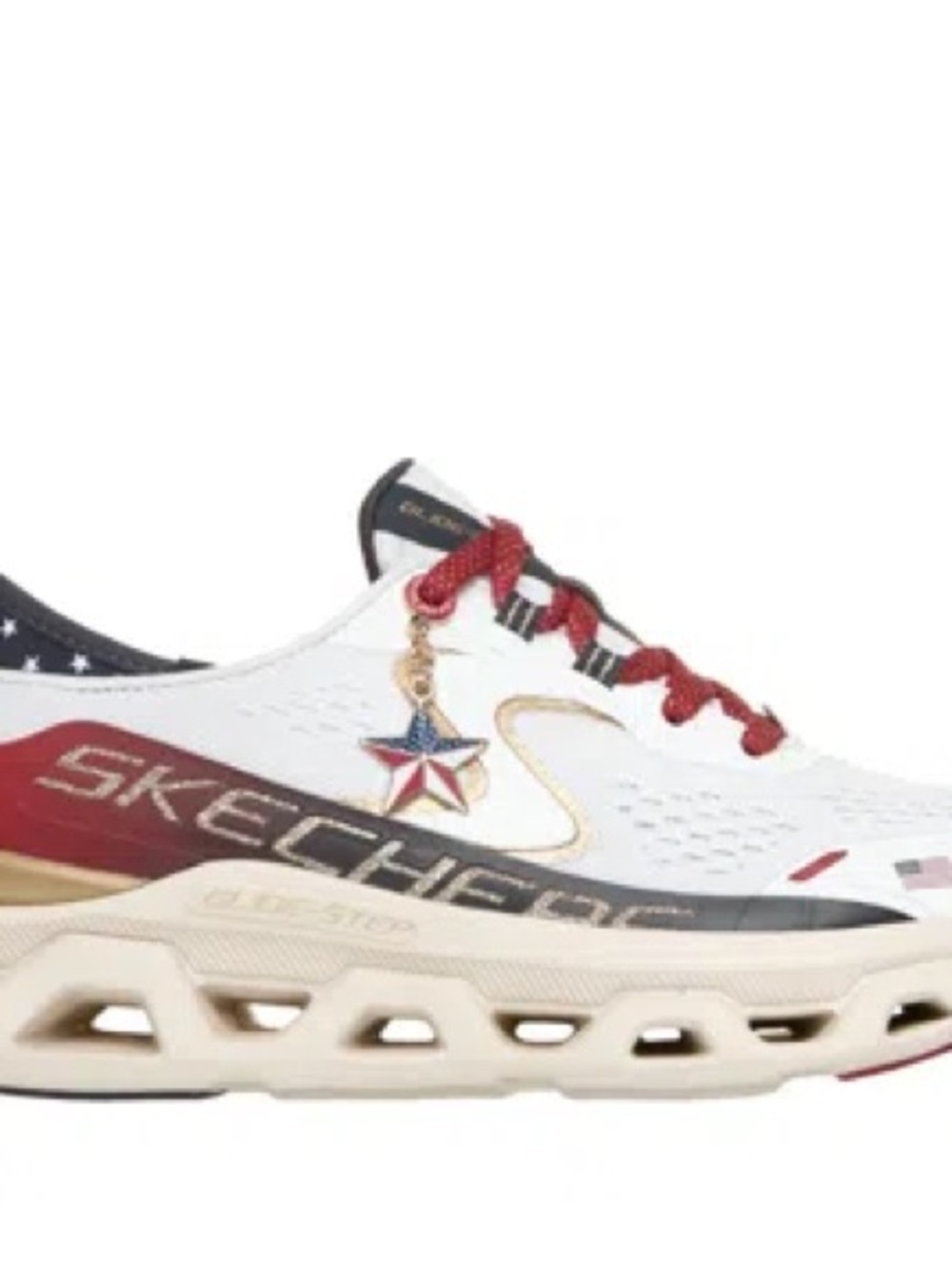 Skechers 250 anniversary White Red Navy Star Charm Sneaker